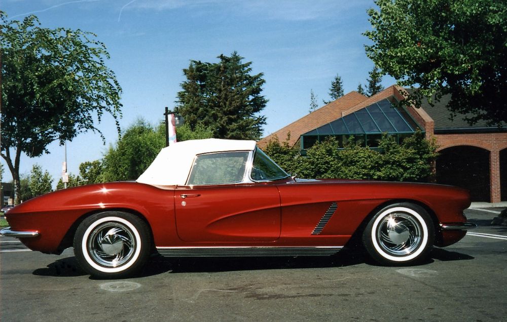 1962 Chevrolet Corvette in candy apple red from the Bertolucci's classic car collection